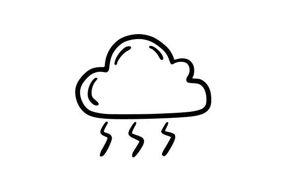 Enhancing Creativity with Shower Cloud Sketch: A Rainy Weather Illustration for Modern Designers