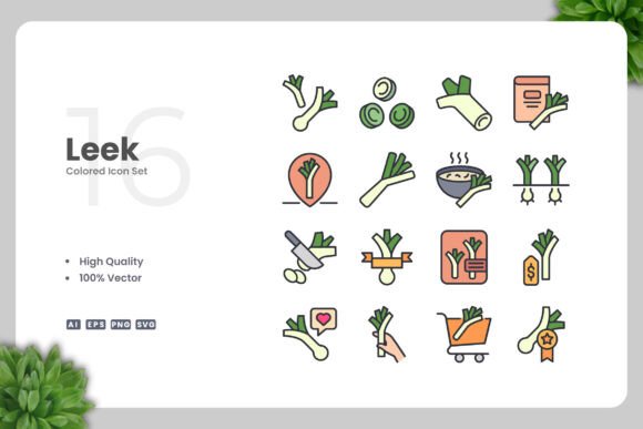 Leek Colored Icon