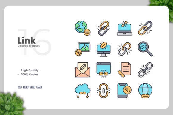 Link Colored Icon: A Versatile Design Solution for Multiple Applications