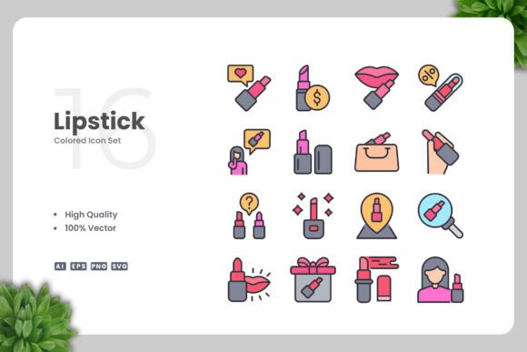 Lipstick Colored Icon: A Versatile Design Element