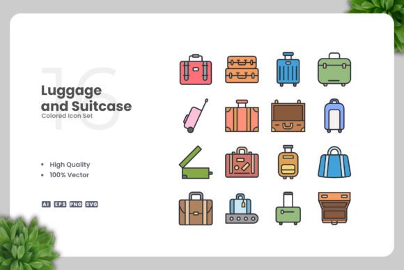 Luggage and Suitcase Colored Icon