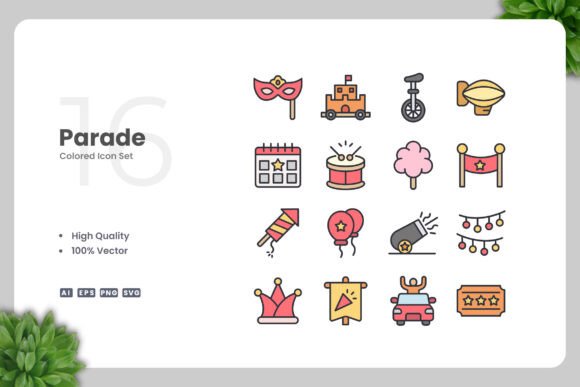 Parade Colored Icons for Every Project
