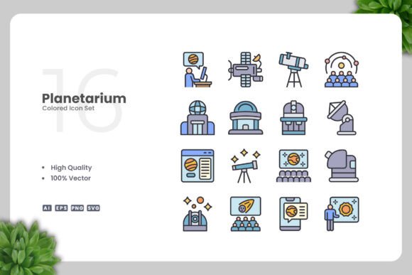 Planetarium Colored Icons