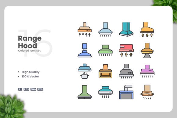 Range Hood Colored Icons: A Modern Design Solution for Every Project