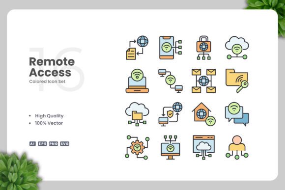 Remote Access Colored Icons: A Modern Design Solution for Creative and Professional Needs