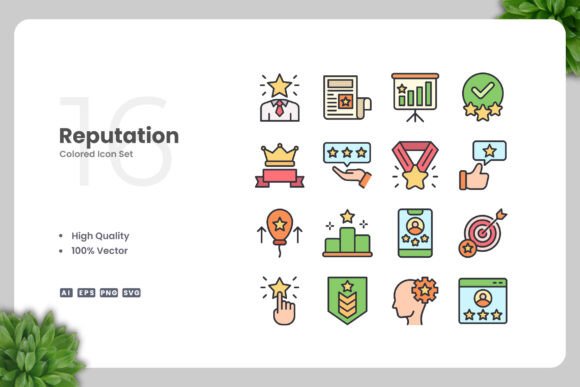 Reputation Colored Icons: A Versatile Design Solution
