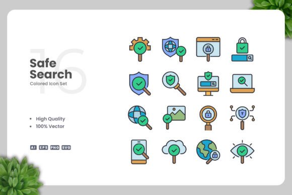 Safe Search Colored Icons: A Modern Design Solution for Creative Professionals