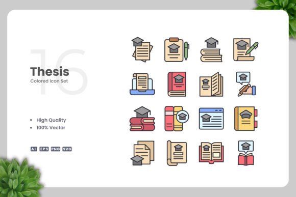 Thesis Colored Icons for Every Project